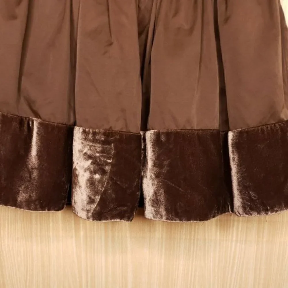 Gymboree Toddler Brown Velvet & Taffeta Feel Dress